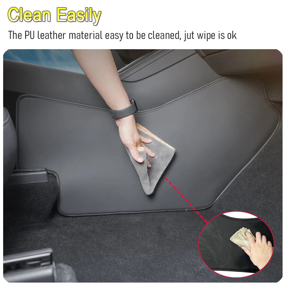 ل تسلا نموذج Y جونيبر 2025 2026 وحدة التحكم المركزية الجانب مكافحة ركلة الوسادة الغبار واقية غطاء حامي الحصير الجلدية الملحقات #4