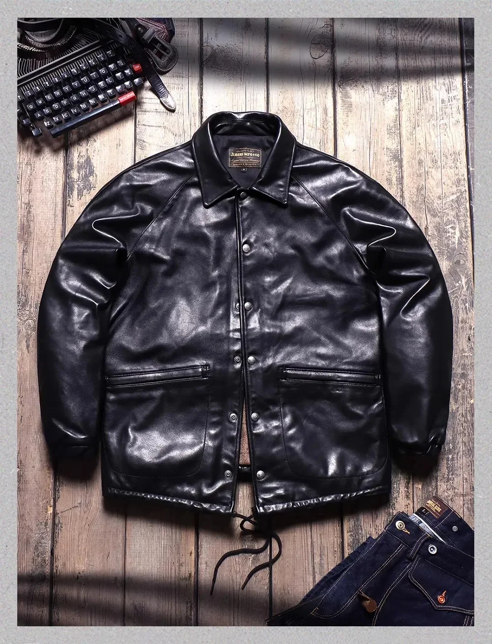 LNY Shop Top.2025 Brand new Mens Classic Oversize Sports leather jacket.Luxury quality tanned calfskin coat.outdoor wear