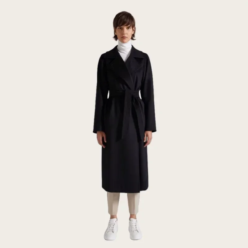 Manuela Women 100% Cammello Overcoat Slim and Thin 2025 Fashion Winter Outerwear