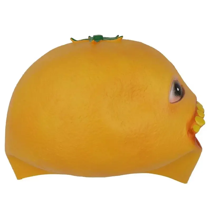 2025 aaa Ugly Annoying Orange, латексный шлем для косплея для взрослых, реквизит для ролевых игр, мяч, вечерние принадлежности для бара, тематическая маска на Хэллоуин F