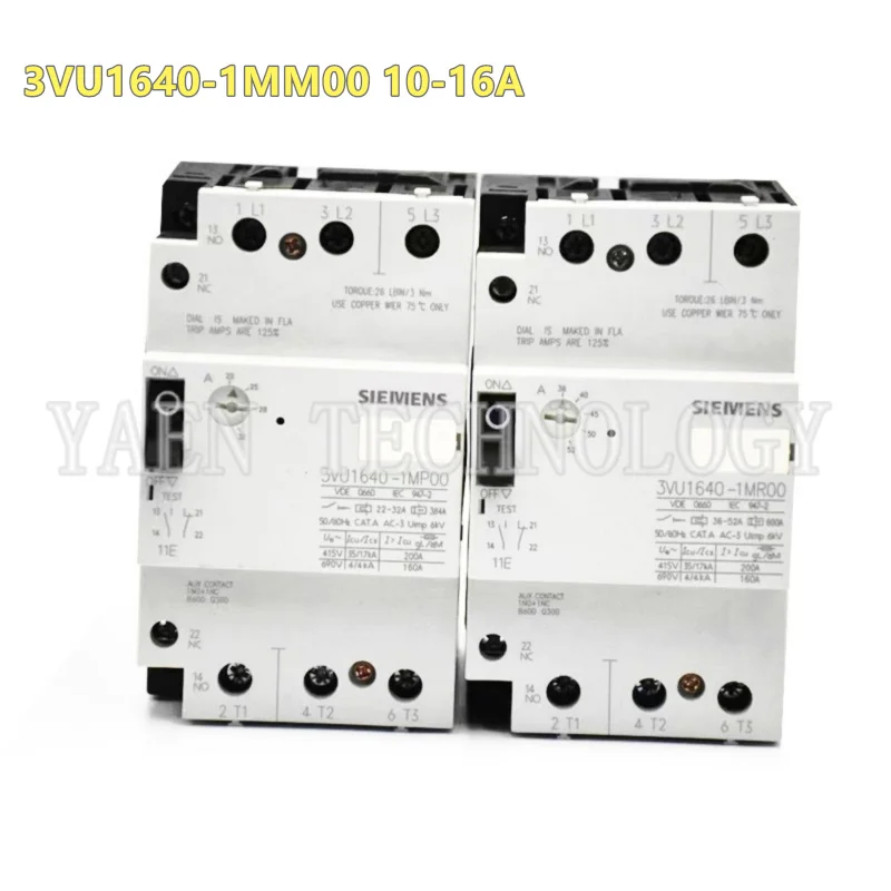 Circuit breaker 3VU1640-1MM00 10-16A 3VU1640-1ML00 6-10A 3VU1640-1MQ00 28-40A 3VU1640-1MN00 16-25A 3VU1640-1MP00 22-32A