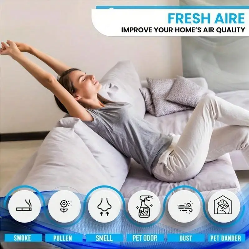 3 in 1 Air Purifier Aromatherapy Diffuser Space Humidifier, Water-based Air PurifierPortable Desk Air Purifier with LED Light