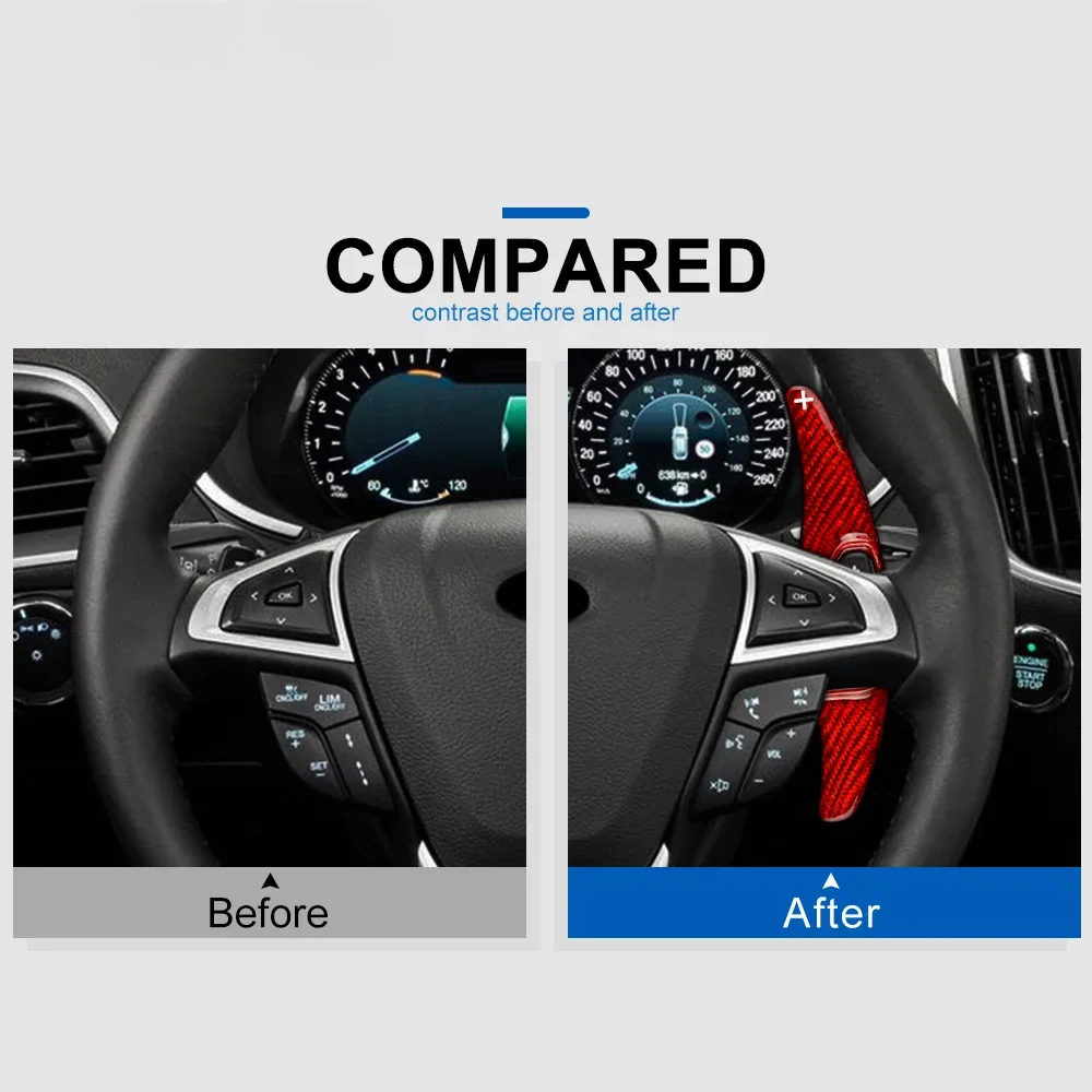 

Жесткая сухая наклейка на руль из углеродного волокна для Ford Edge Taurus Mondeo Lincoln MKZ MKS MKX MKC, аксессуары