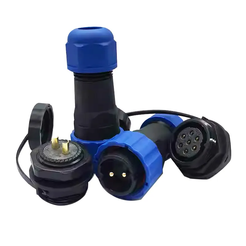 4PCS SP20 Straight Waterproof Connector IP68 Industrial Cable Connector 2 Pin 3-14 Pin Options for Durable Electrical Wiring
