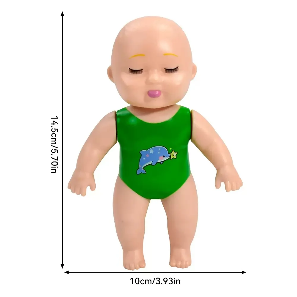 

1 Pack 6 Inch Mini Swimming Doll Kids Bathroom Bath Toy Baby Bathtub Toy Winding Automatic Swimming Little Doll
