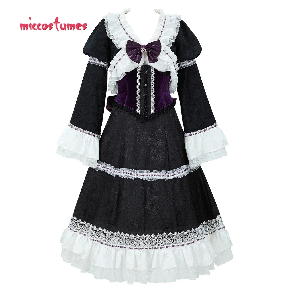 Miccostumes Women\'s Misa Cosplay Costume Lolita Dress with Coat and Corset Halloween Cosplay Costumes