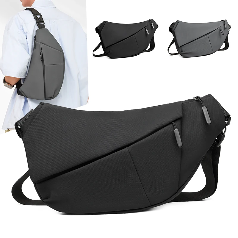 Casual Men's Chest Bag Fashionable Single Shoulder Bag Suitable for Hiking Cycling ExerciseTravel Work Shopping Daily Occasions