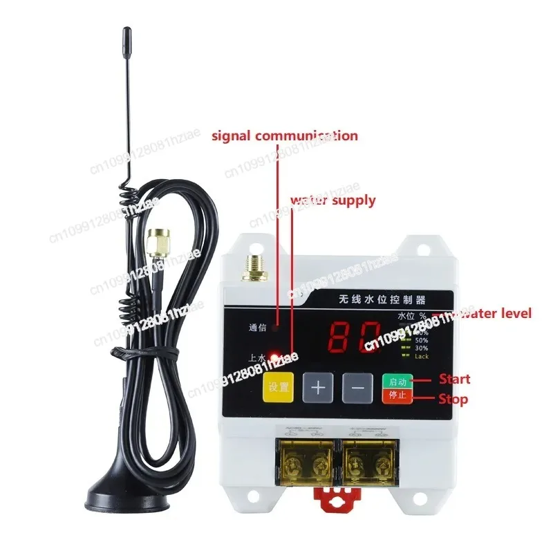 

220V Automatic Wireless Remote Water Level Controller Water Pump Tank Water Tower Liquid Level Remote Control Float