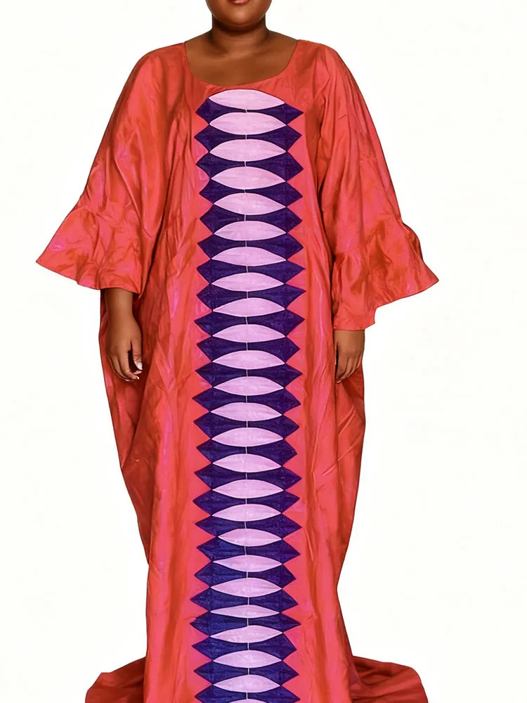 

Элегантное длинное платье для женщин 2025, роскошное платье Bazin Riche с африканским принтом, вечернее платье для гостей на свадьбу Boubou