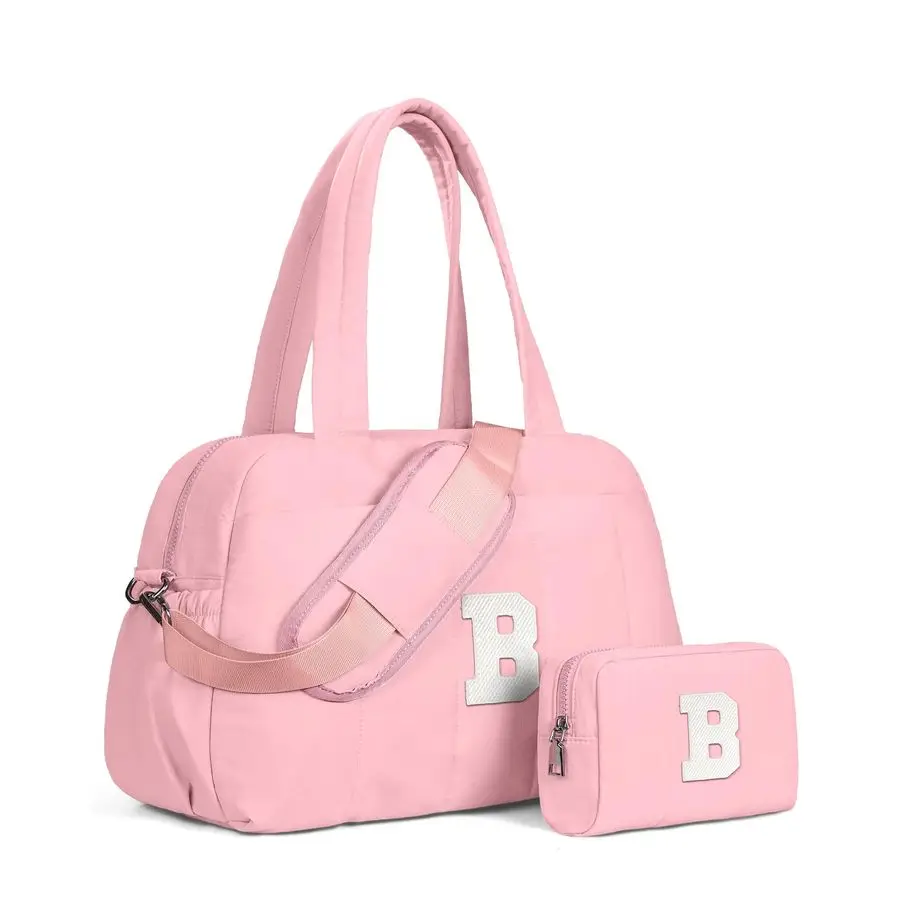 

for Teen GirlsGifts for Women 30th 40th 50th, Duffle Bag, Weekender Bags for WomenInitial Overnight Bag with Wet PocketTravel Ba