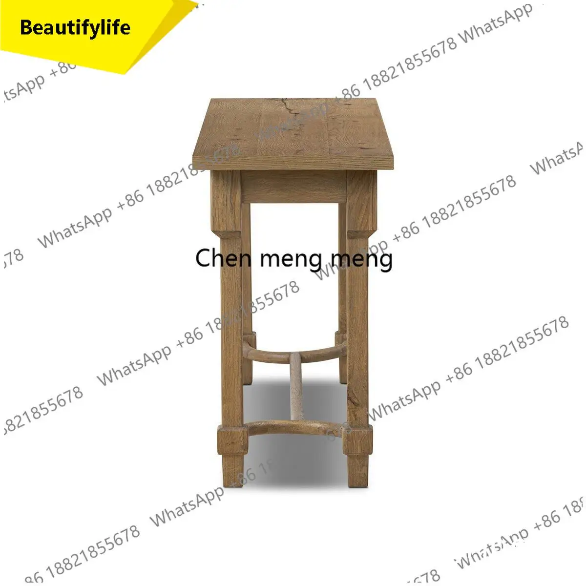 

02M American rural retro solid wood porch cabinet French foyer cabinet living room locker