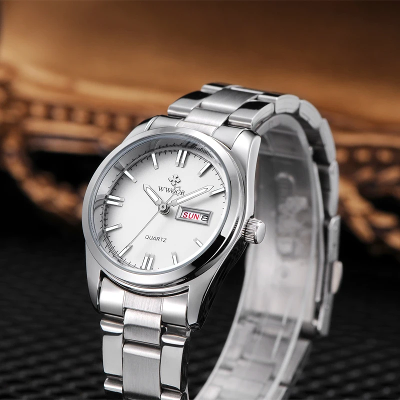 Wwoor senhoras relógio pulseira de aço inoxidável à prova dwaterproof água relógio para mulher quartzo clássico marca luxo pulseira relógio reloj mujer