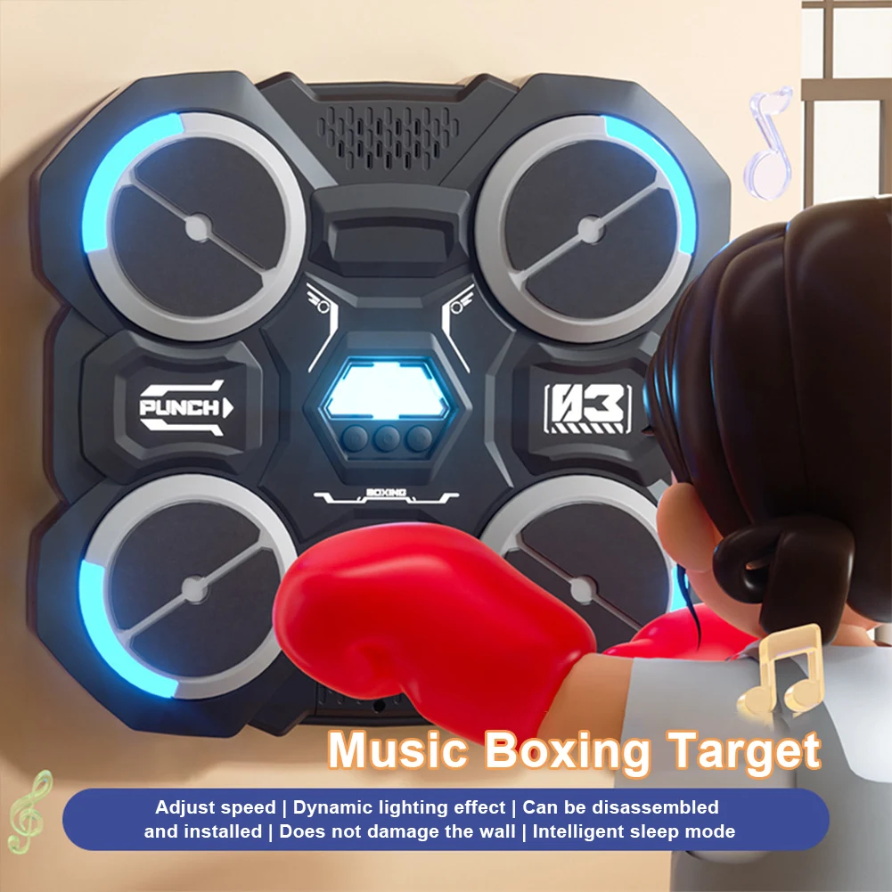 Funny Music Boxing Machine For Children Smart Music Boxing Machine Wall Mounted Decompression Wall Target Toys Boxing Trainer