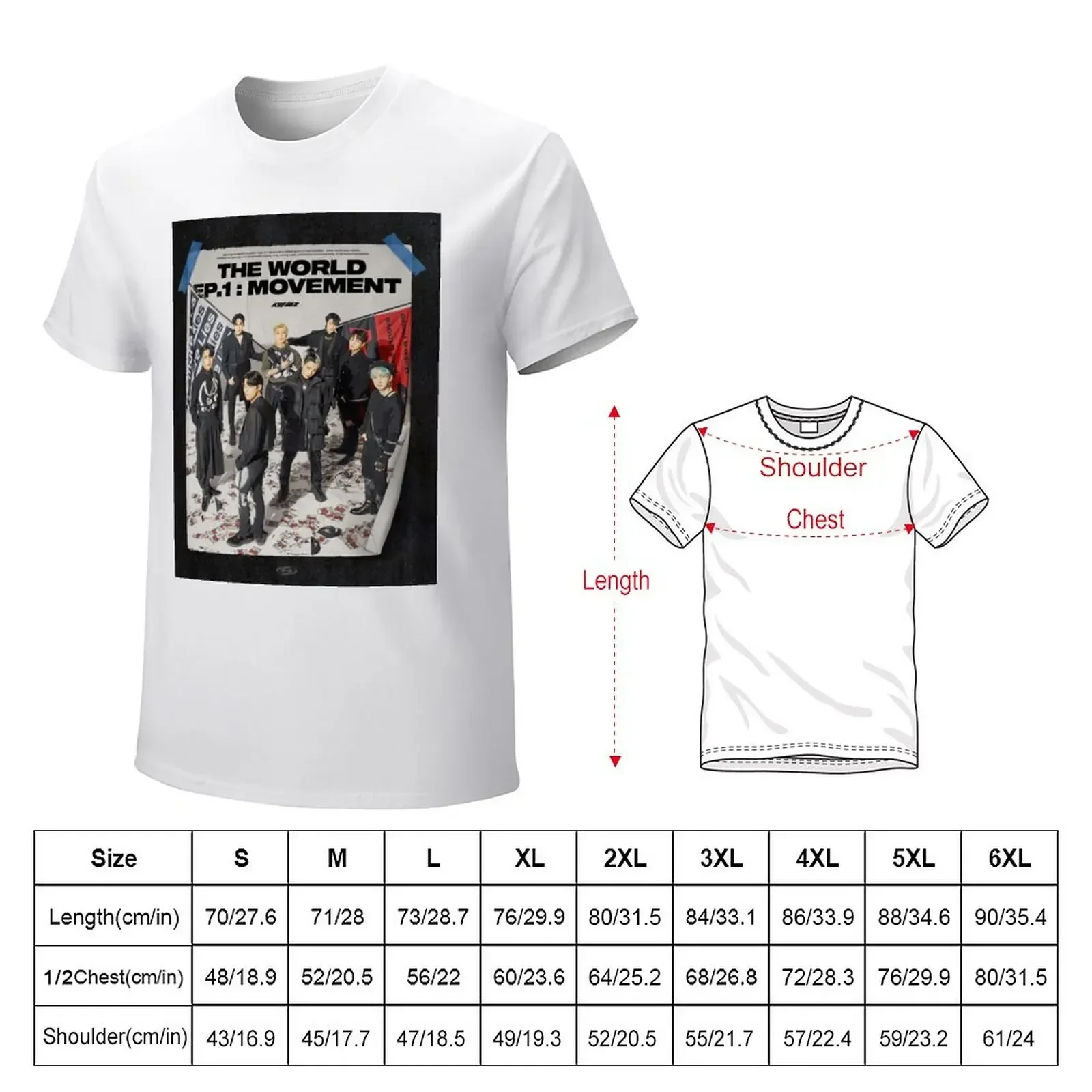 Ateez The World Ep.1: Movement Group T-Shirt oversized blacks sports fans sweat t shirt men