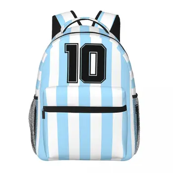 Number 10 Messi New Fashion High Capacity Waterproof College Backpack Trendy Laptop Travel Book Bag 17in