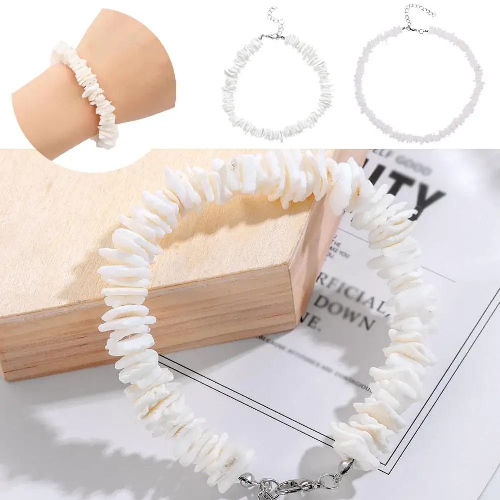 Shell Necklace Handmade Natural Broken Shell Hawaiian Bracelet Chain Clavicle Irregular Popular Gift Style Celebration Shel V3J4