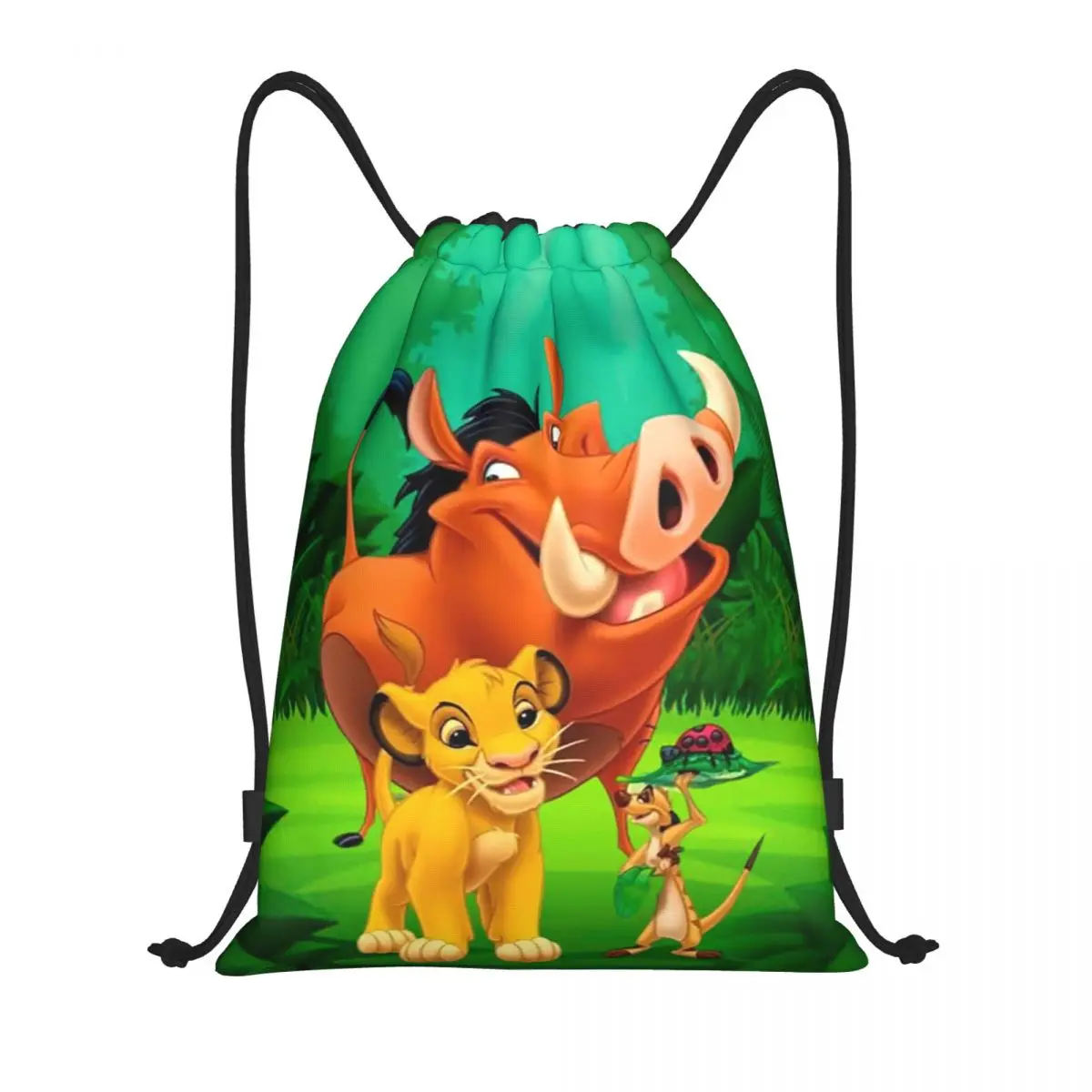 Custom The Lion King Drawstring Bag Women Men Foldable Sports Gym Sackpack Training Storage Backpacks