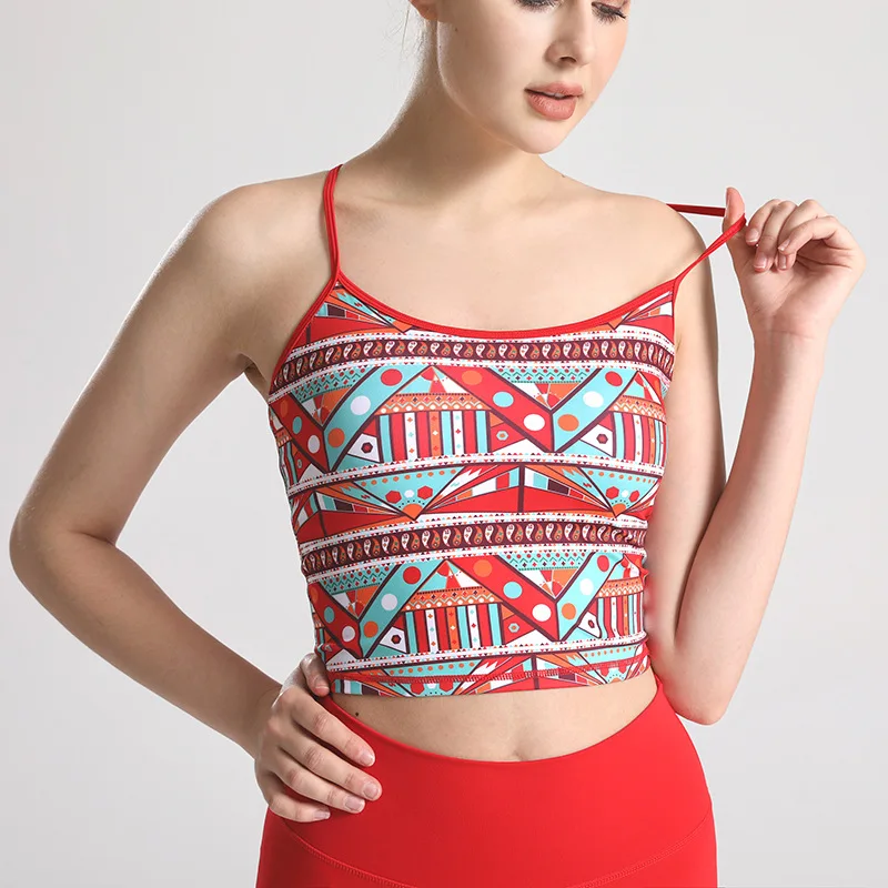 Cocolouts 2025 New Maya civilization Mandala printed yoga suit set for women with chest cushion top  fitness 2pcs yoga sets