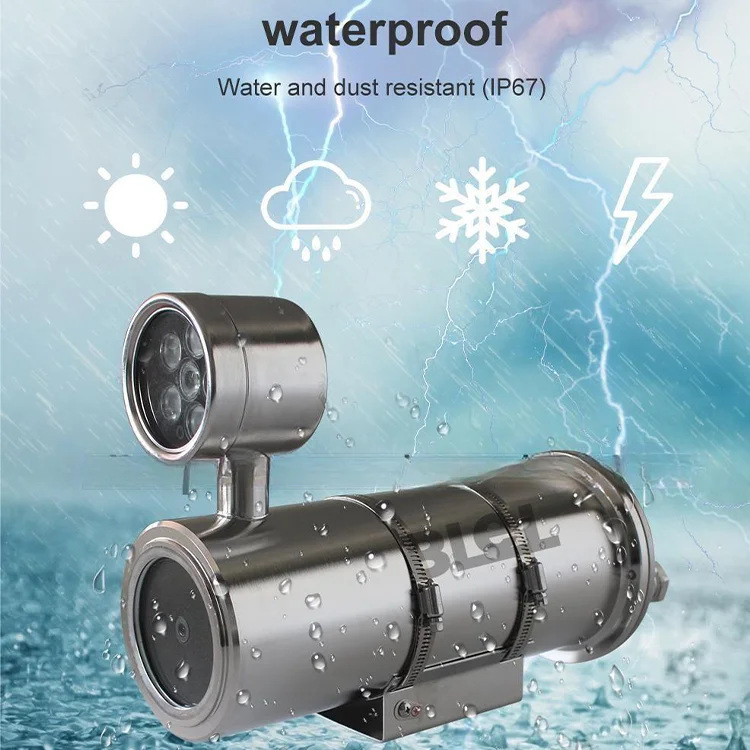 6MP HD Network Camera Support POE Hik- App Explosion Proof Camera With Camera Flash Lights