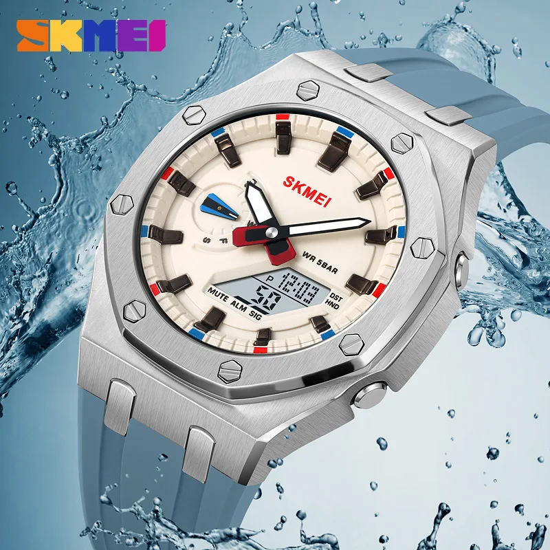SkmeiМужские часы для студентов, многофункциональные спортивные водонепроницаемые светящиеся электронные часы, производитель часов