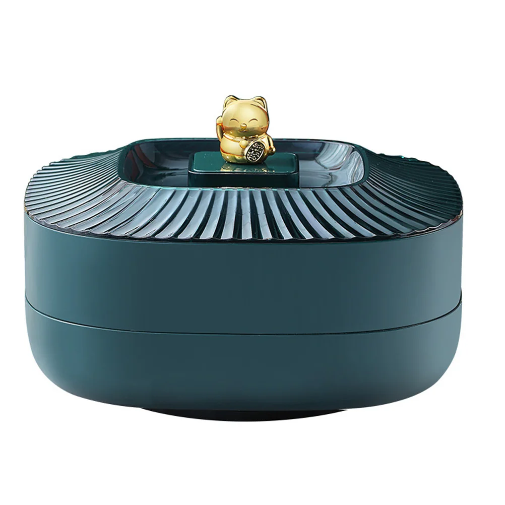 

Double-Layer Snack Plate Party Dessert Tray Home Table Food Plates Lid Plastic Material Exquisite Workmanship Bright