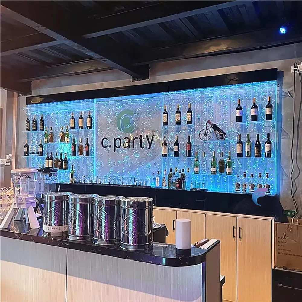 Customization.Modern Pop Decoration  Water Bubble Shelves with Changing LED Light