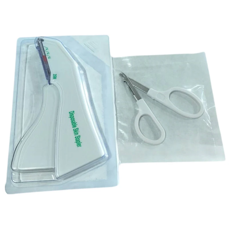 White Disposable Skin Suture Stainless Steel Postoperative Nail Remover for Animal Use 1Pc