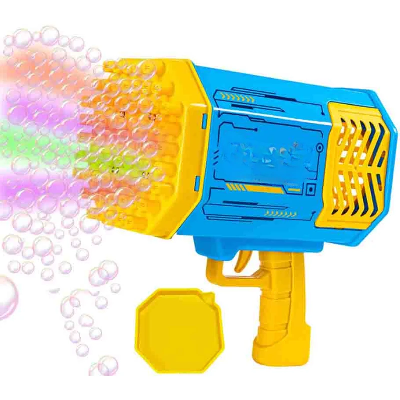 

New 69 Holes Rocket Bubble Gun Automatic Blow Bubbles Gatling Gun Toys Soap Water Bubble Machine for Kids Outdoor Party Toy