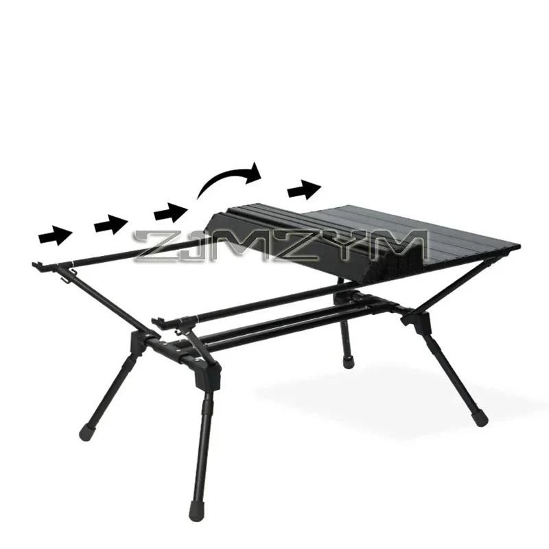 Aluminum Alloy Portable Folding Retractable Camping Table and Tourist Tables, Outdoor Furniture for Picnic and BBQ