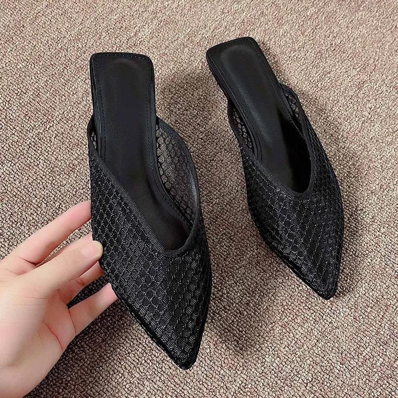 Zapatillas básicas de alta calidad para Mujer, chanclas cómodas con suela suave de malla Muller, novedad de verano