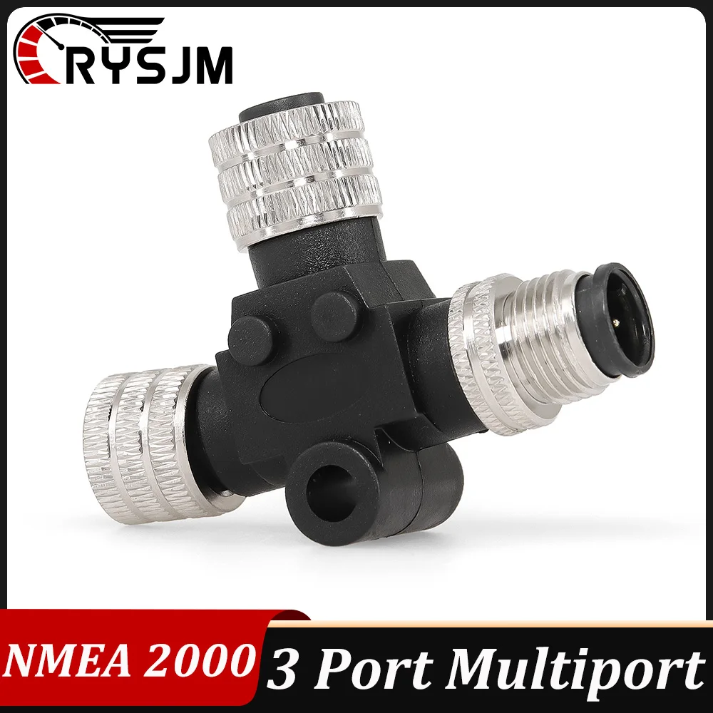 

Серебристый 3-портовый многопортовый Т-образный разъем, аксессуары для стартовых лодок, морской стартовый комплект NMEA 2000, резьба адаптера 0 ~ 190 Ом NMEA2000