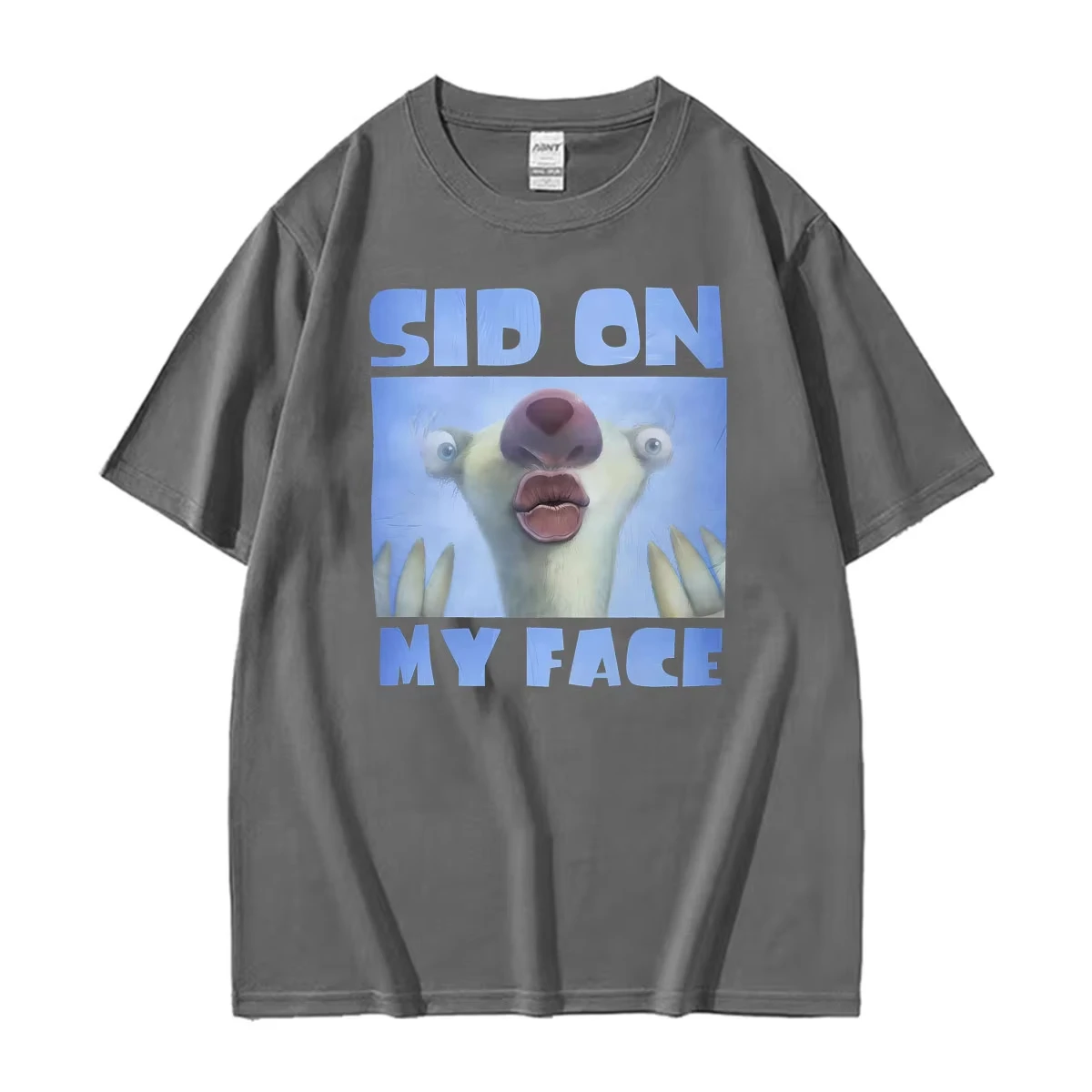 Funny Sid on My Face Meme Cursed Sloth Graphic T-shirts Men Women High Quality Summer Vintage T Shirt Oversized Cotton Tee Shirt