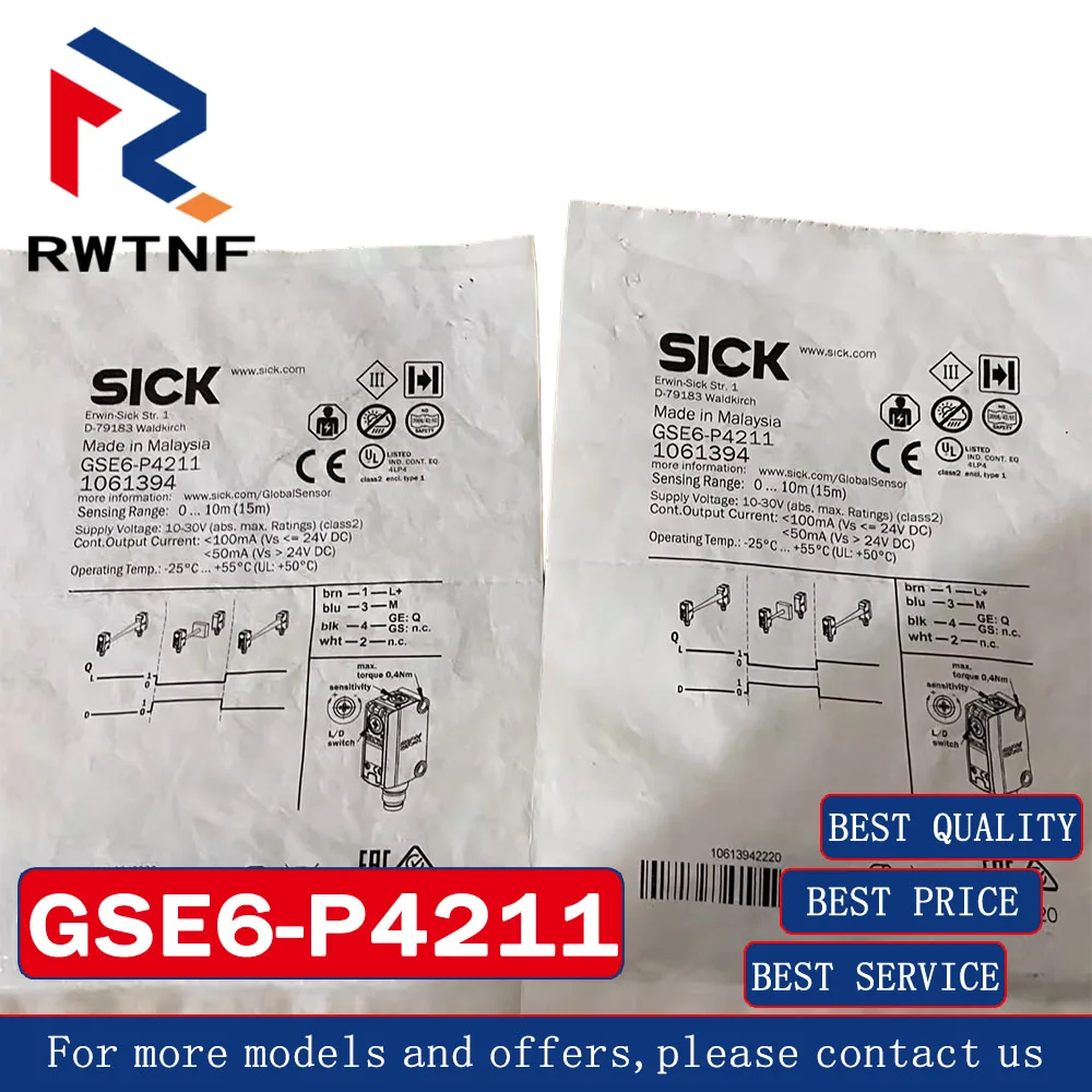 

Brand New Genuine GSE6-P4211 SICK Photoelectric switch sensor,100% original warehouse stock