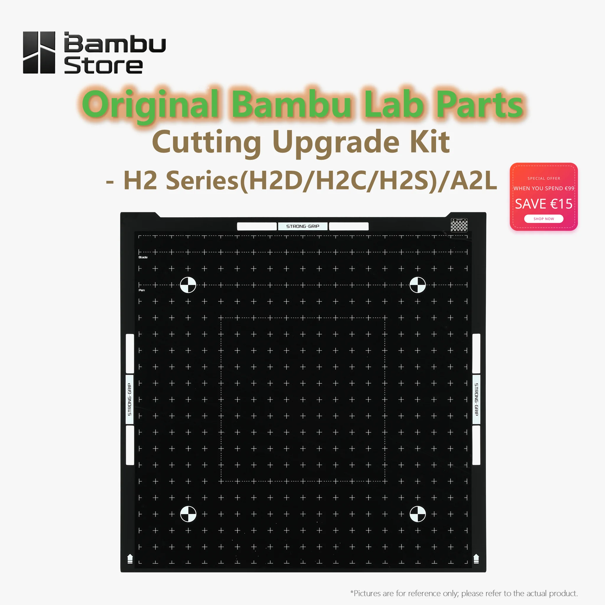 Original Official Bambu Lab H2D/H2C/H2S/A2L Cutting Upgrade Kit, Digital Cutter Mats + Drawing Pens Attachment for 3D Printer