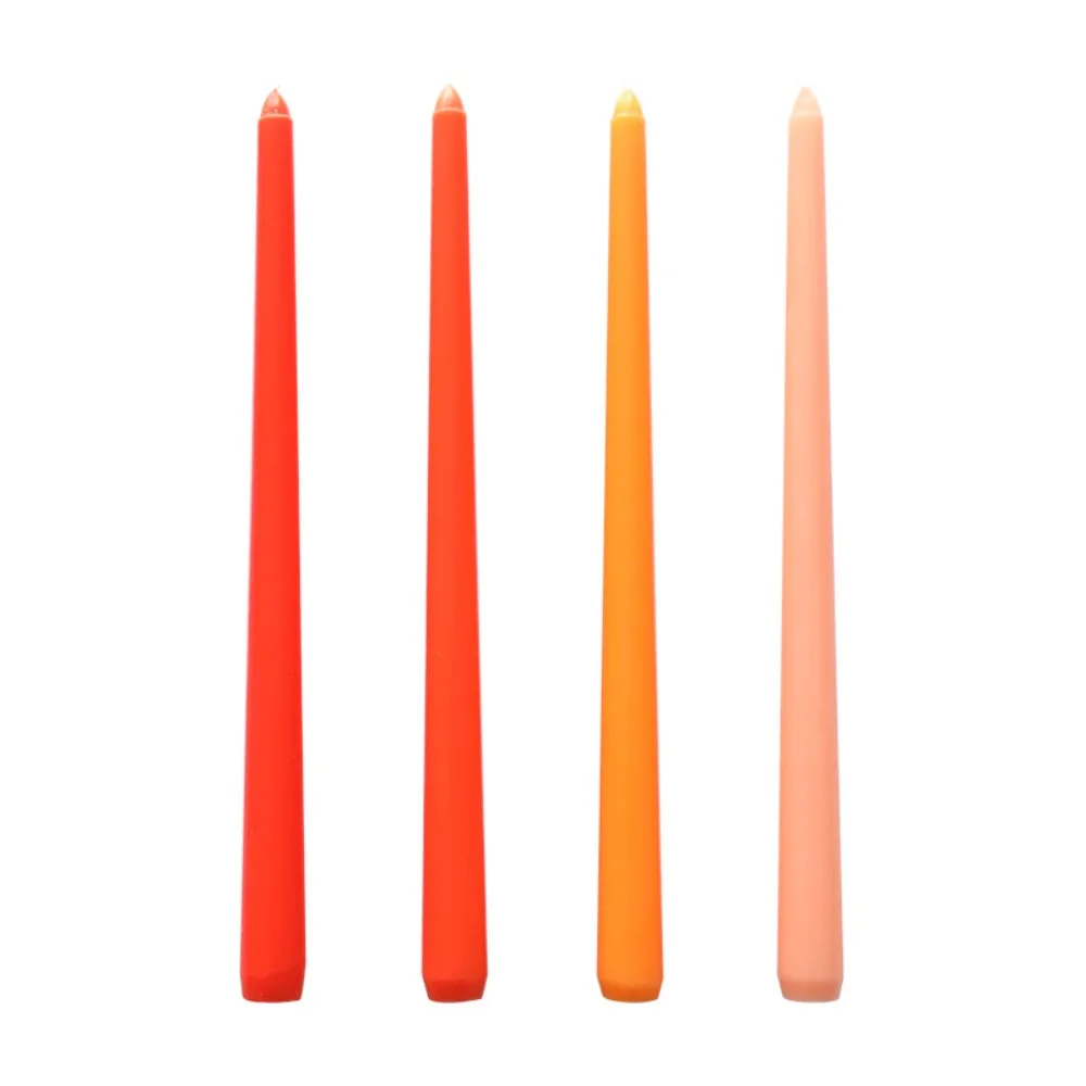 Gradient Color Candle Conical Long Rod Candles Dripless Smokeless Candle Romantic Wedding Birthday Party Table Decoration