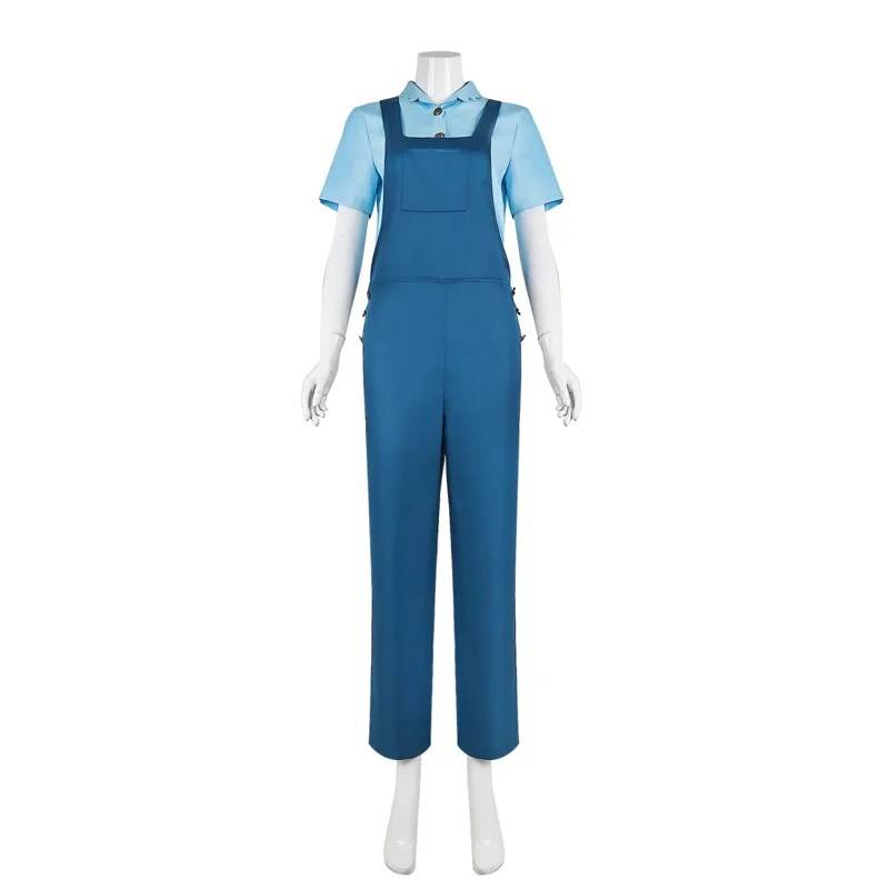 Movie Pearl Cosplay Costume Blue Jumpsuit Horror Movie X Prequel Shirt Strap Pants Farm Suit Halloween Woman Carnival Party Suit