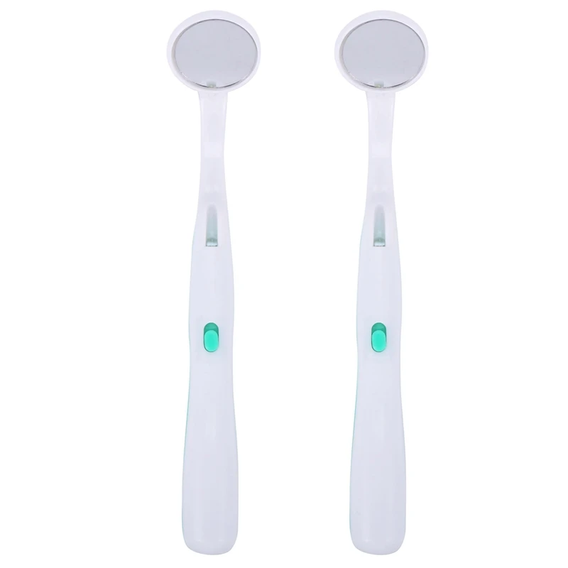 

2 Pc LED Light Teeth Oral Mirror Super Bright Mouth Mirror Illuminated Tooth Care Tool Oral Hygiene Machine Green