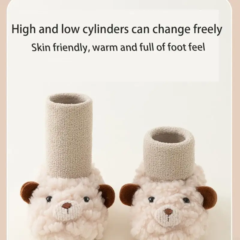 

H55B Soft Baby Walking Shoes for Autumn & Winter not Slip Soles Todder Shoes Multifunction Designs Infant Shoes for Everyday