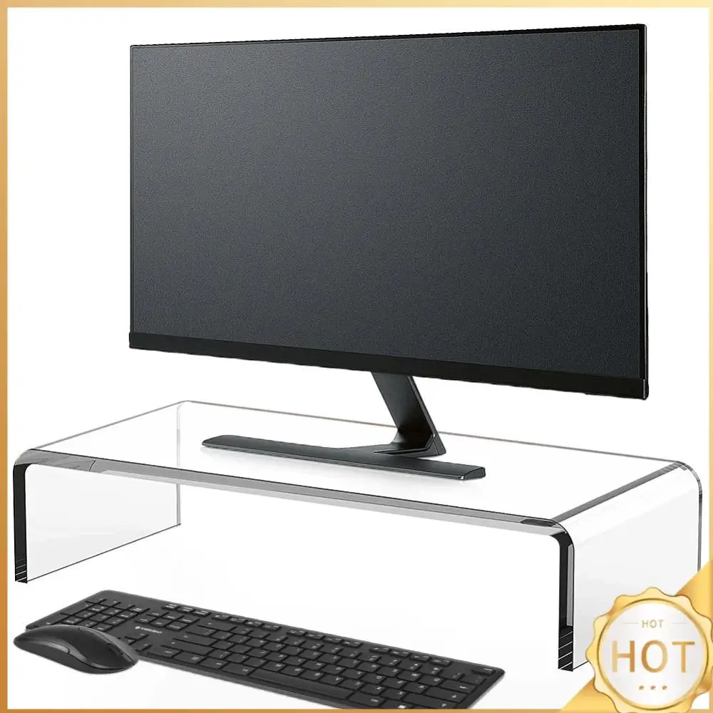 

Transparent Acrylic Screen Riser 8mm Thick for Better Workspace Organization