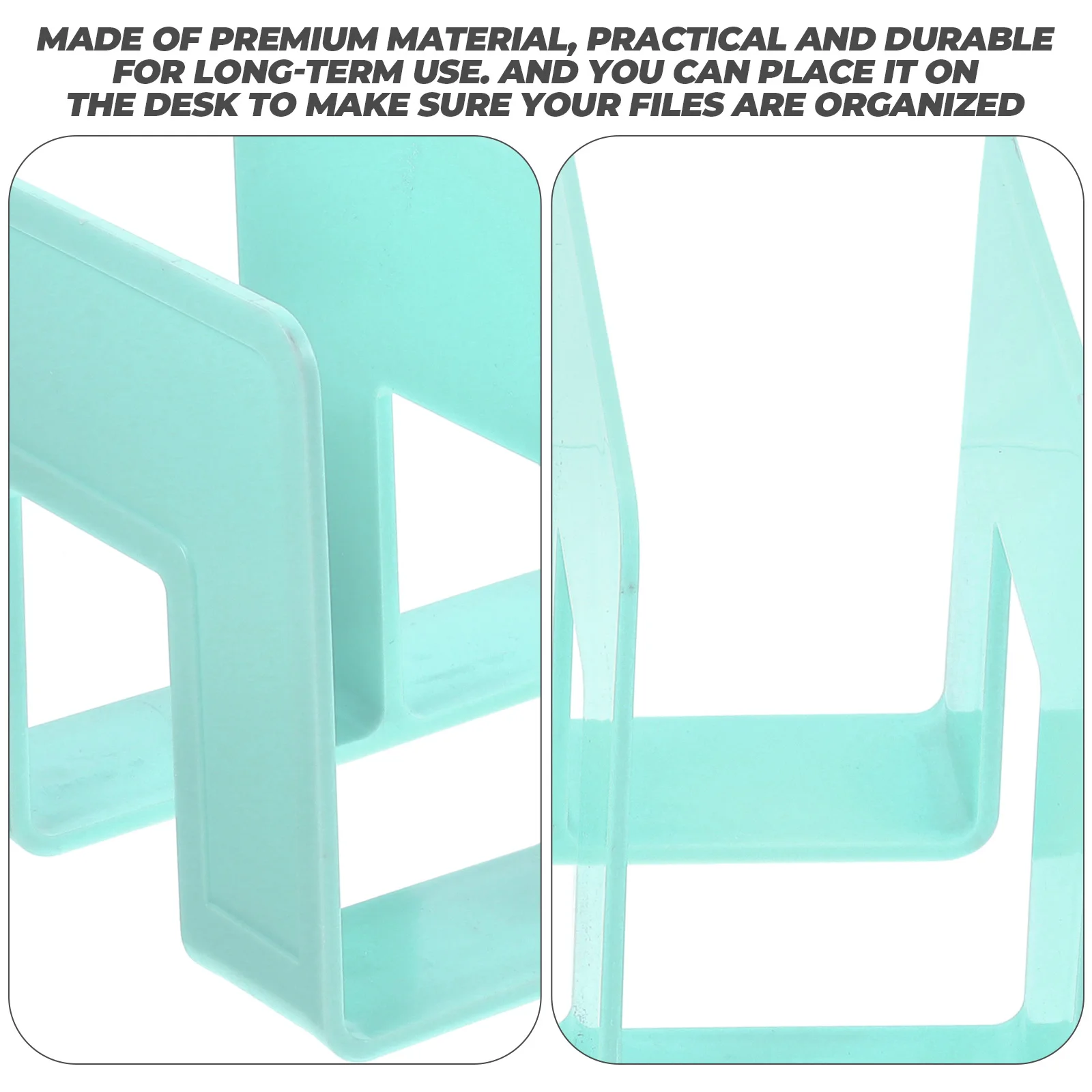 

Vertical File Storage Rack Shelves Racks Plastic Book Shelf for Desktop Bookshelf