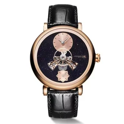 Shanghai Tourbillon Watch Men 43mm Luxury Automatic Watches Dome Sapphire Glass Man Mechanical Wristwatches Relojes Para Hombre