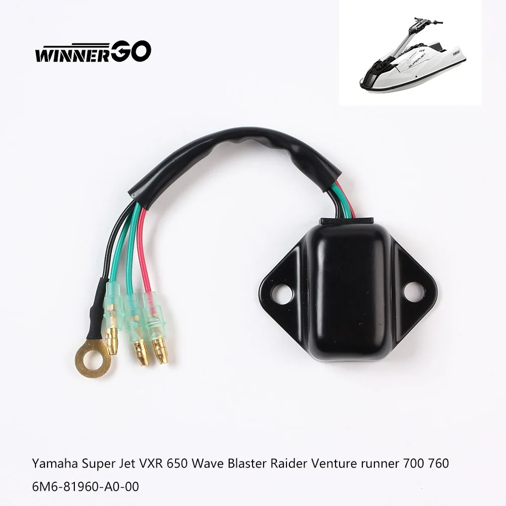 Jetski PWC Teile Spannungsregler Gleichrichter für Yamaha WaveRunner Blaster Raider Venture 700 760 Super Jet VXR 650 6M681960A000 – Detail 3