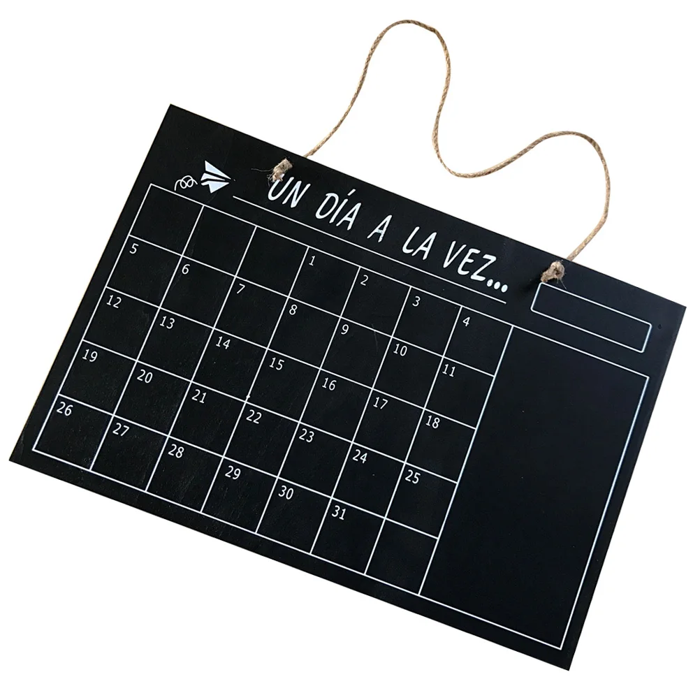 Wooden Single-Sided Hanging Blackboard Reusable Message Board For Wedding Party Christmas Chalkboard Wall Organizer