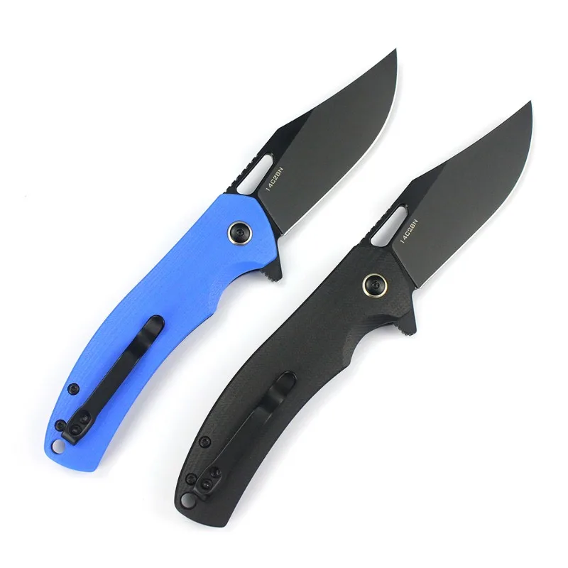 GT0042 جيب سكين تخييم قابل للطي 14C28N شفرة G10 مقبض بقاء الصيد السكاكين التكتيكية في الهواء الطلق الفاكهة فائدة EDC أدوات #3