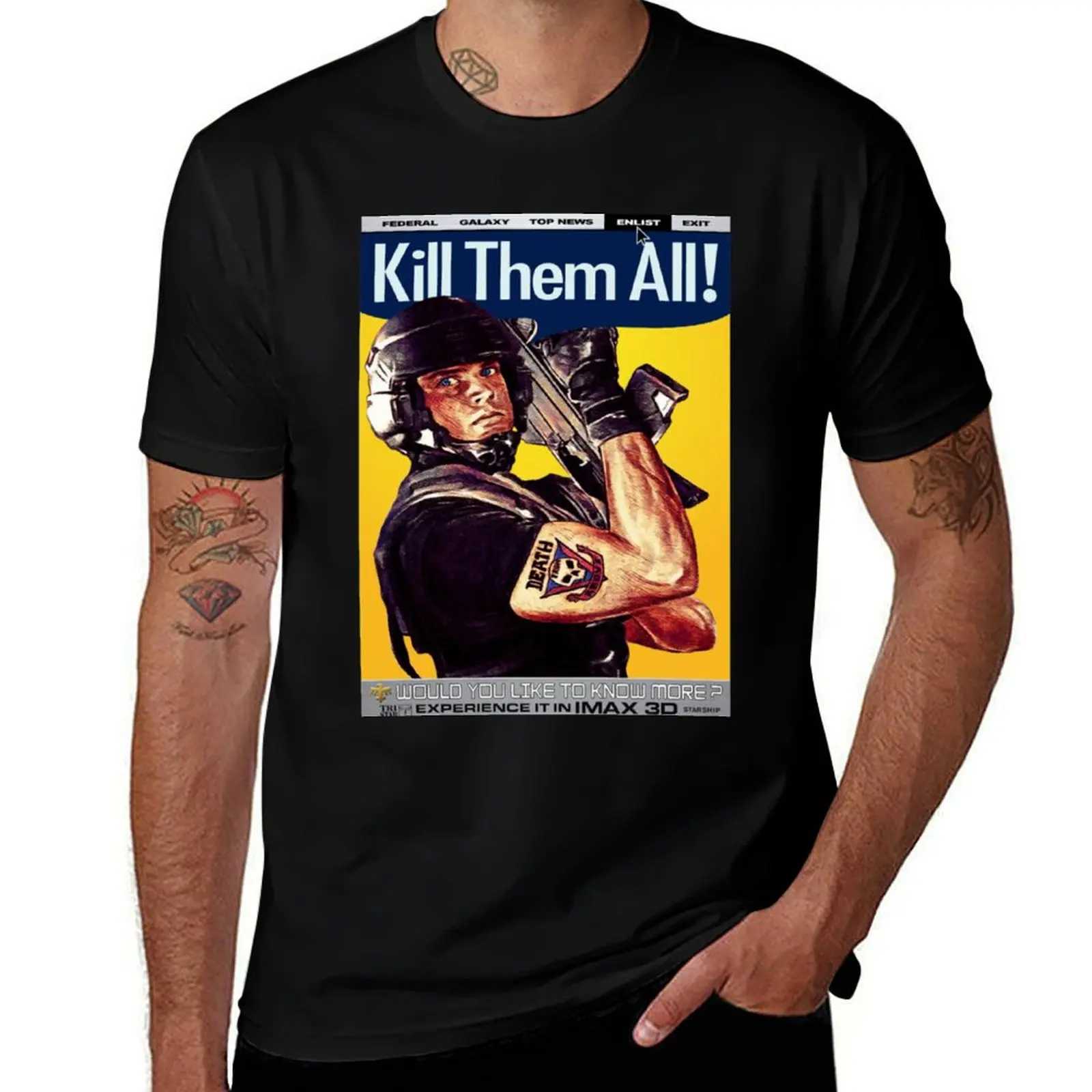 

Starship t shirt luxury t personalised mens T-Shirt brand t Troopers cotton shirts shirt 100% men graphic