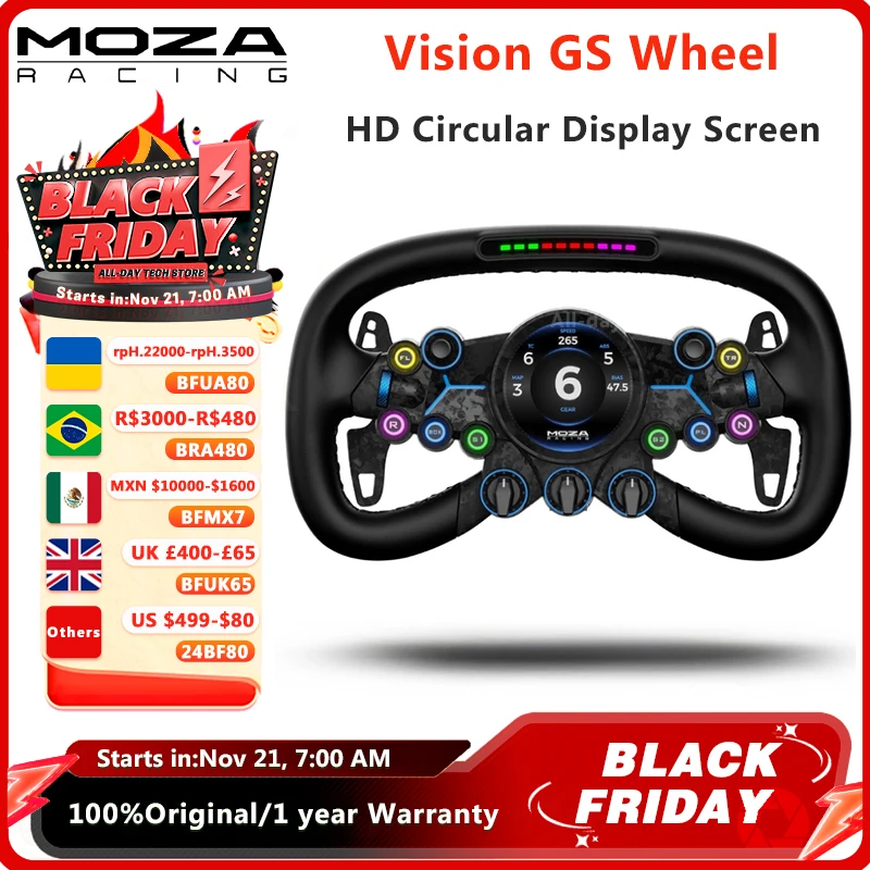 MOZA racing Vision GS Formula steering wheel  F1 24 Racing Simulator Game Equipment VGS Steering Wheel