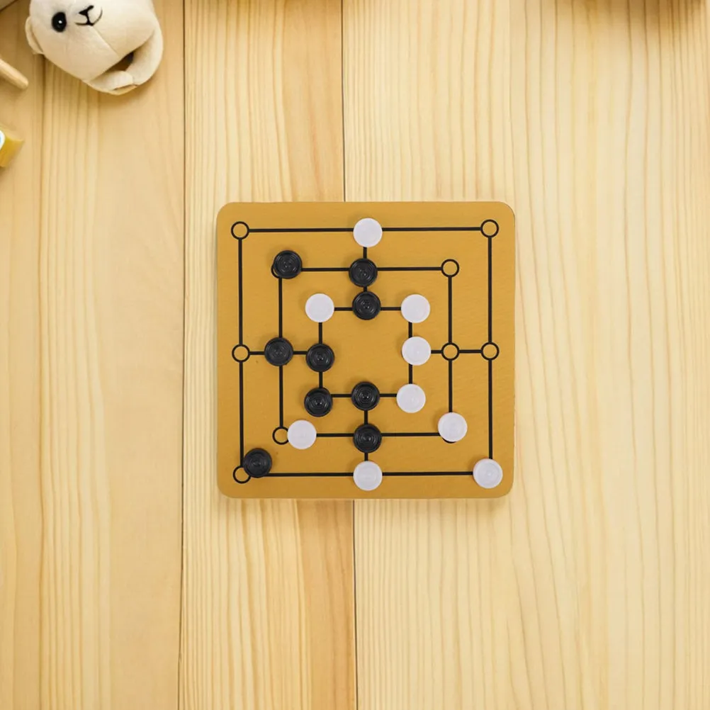 

2Set Nine Men's Morris Chess Board Game Timeless Tactical Game for Family Bonding Portable Design Great for Business Trips and