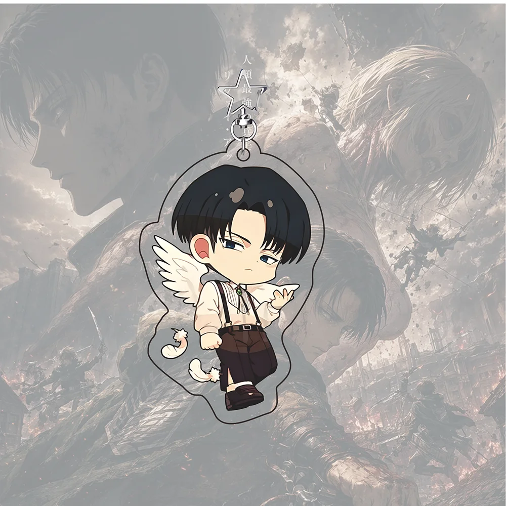 Attack On Titan Acrylic Standee Eren Levi Mikasa Armin Q Version Desk Figure Anime Collectible Table Ornament Keychain