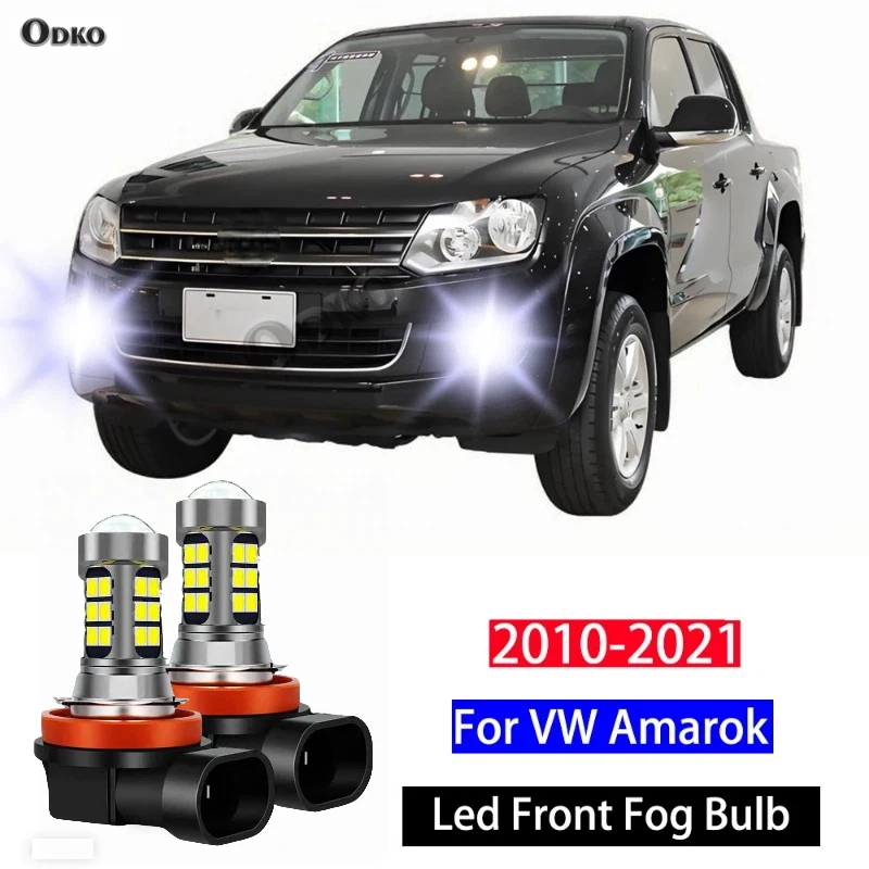 2pcs For VW Amarok 2010 2011 2012 2013 2014 2015 2016 2017 2018 2019 2020 2021 Car led Front fog light Lamps bulbs Accessories