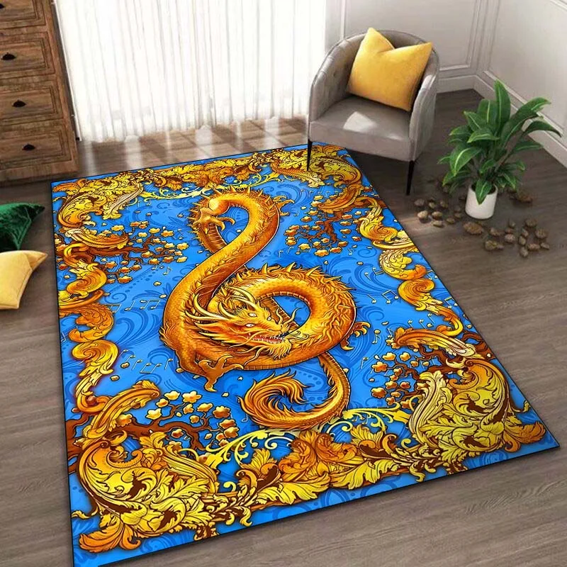 Dragon Notes Art Pattern Floor Rug 15Sizes Living Room Bedroom Bedside Bathroom Floor Mat Home Area Rug Carpets Room Decor Gift